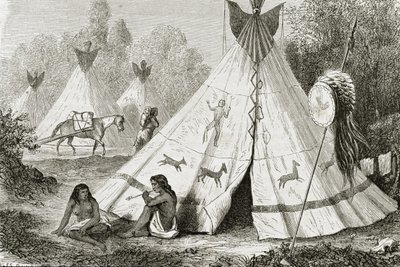 Campo indiano Comanche negli anni 1850, da 